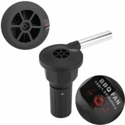 OUSUDELA Souffleur Barbecue - Ventilateur De Barbecue Electrique Portable Pour Camping En Plein Air BBQ Noir -Aspirateur souffleur Soldes Magasin 65796418 3