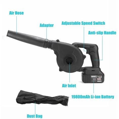 LUCKY-88 Sèche-cheveux Rechargeable Au Lithium-ion Dépoussiérage Haute Puissance Soufflant Et Aspirant à Double Usage De Qualité Industrielle 128 Une Batterie 7 LUCKY-88 Sèche-cheveux Rechargeable Au Lithium-ion Dépoussiérage Haute Puissance Soufflant Et Aspirant à Double Usage De Qualité Industrielle 128 Une Batterie – Image 5