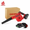 ONEVAN Souffleur De Feuilles Sans Fil 2 En 1, 3500W, 3 Vitesses, Rotation De 180 °, Aspiration De Feuilles, Convient Pour Batterie Makita 18V - Avec 2*batteries -Aspirateur souffleur Soldes Magasin 66112706 1