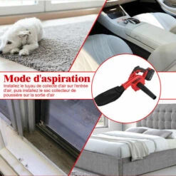 ONEVAN Souffleur De Feuilles Sans Fil 2 En 1, 3500W, 3 Vitesses, Rotation De 180 °, Aspiration De Feuilles, Convient Pour Batterie Makita 18V - Avec 2*batteries -Aspirateur souffleur Soldes Magasin 66112706 4