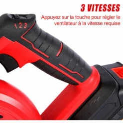ONEVAN Souffleur De Feuilles Sans Fil 2 En 1, 3500W, 3 Vitesses, Rotation De 180 °, Aspiration De Feuilles, Convient Pour Batterie Makita 18V - Avec 2*batteries -Aspirateur souffleur Soldes Magasin 66112706 5