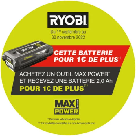 Souffleur RYOBI 36V Max Power - 1 Batterie LithiumPlus 36V 4.0Ah - 1 Chargeur Rapide 6.0Ah - RY36BLA-140 4 Souffleur RYOBI 36V Max Power - 1 Batterie LithiumPlus 36V 4.0Ah - 1 Chargeur Rapide 6.0Ah - RY36BLA-140 – Image 2